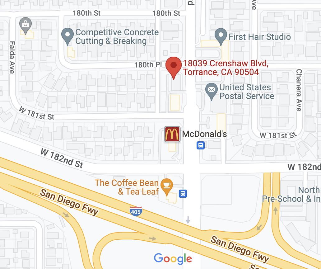 Torrance Family Dental map